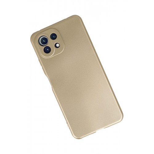 Newface Xiaomi Mİ 11 Lite Kılıf Premium Rubber Silikon - Gold Newface Xiaomi Mİ 11 Lite Kılıf Premium Rubber Silikon - Gold