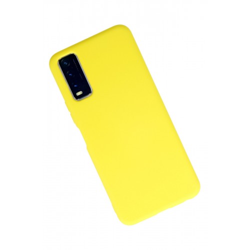 Newface Vivo Y11S Kılıf Nano içi Kadife Silikon - Sarı Newface Vivo Y11S Kılıf Nano içi Kadife Silikon - Sarı