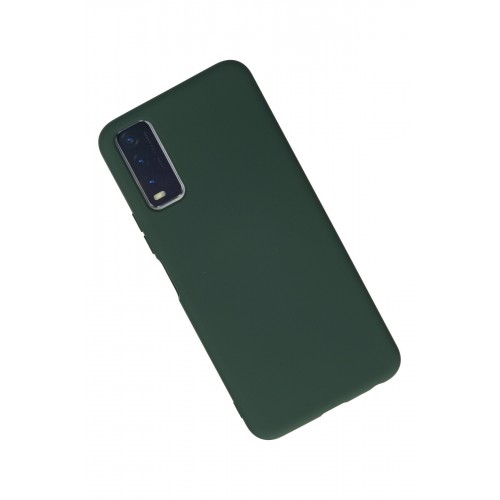 Newface Vivo Y11S Kılıf Nano içi Kadife Silikon - Koyu Yeşil Newface Vivo Y11S Kılıf Nano içi Kadife Silikon - Koyu Yeşil