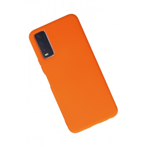 Newface Vivo Y11S Kılıf Nano içi Kadife Silikon - Turuncu Newface Vivo Y11S Kılıf Nano içi Kadife Silikon - Turuncu
