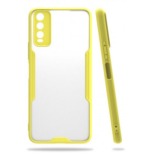 Newface Vivo Y20 Kılıf Platin Silikon - Sarı Newface Vivo Y20 Kılıf Platin Silikon - Sarı