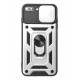 Newface iPhone 7 Plus Kılıf Pars Lens Yüzüklü Silikon - Gümüş Newface iPhone 7 Plus Kılıf Pars Lens Yüzüklü Silikon - Gümüş