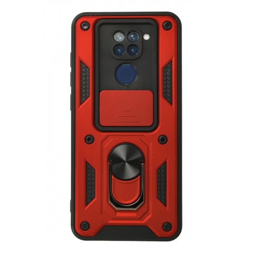 Newface Xiaomi Redmi Note 9 Kılıf Pars Lens Yüzüklü Silikon - Kırmızı Newface Xiaomi Redmi Note 9 Kılıf Pars Lens Yüzüklü Silikon - Kırmızı