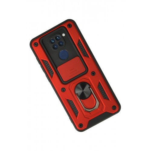 Newface Xiaomi Redmi Note 9 Kılıf Pars Lens Yüzüklü Silikon - Kırmızı Newface Xiaomi Redmi Note 9 Kılıf Pars Lens Yüzüklü Silikon - Kırmızı