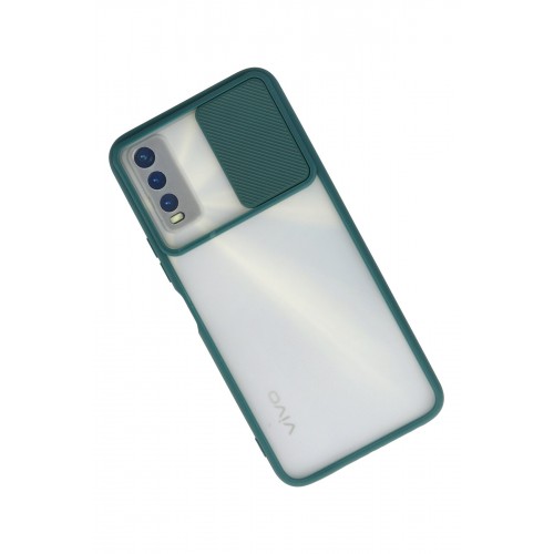 Newface Vivo Y11S Kılıf Palm Buzlu Kamera Sürgülü Silikon - Yeşil Newface Vivo Y11S Kılıf Palm Buzlu Kamera Sürgülü Silikon - Yeşil