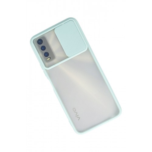 Newface Vivo Y20 Kılıf Palm Buzlu Kamera Sürgülü Silikon - Turkuaz Newface Vivo Y20 Kılıf Palm Buzlu Kamera Sürgülü Silikon - Turkuaz