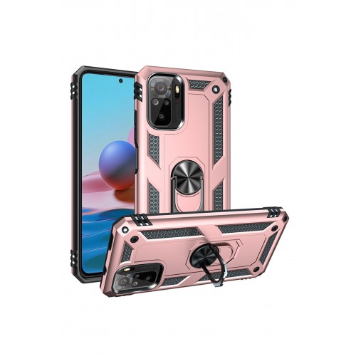 Newface Xiaomi Redmi Note 10S Kılıf Sofya Yüzüklü Silikon Kapak - Rose Newface Xiaomi Redmi Note 10S Kılıf Sofya Yüzüklü Silikon Kapak - Rose