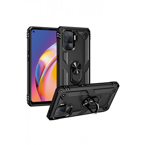 Newface Oppo Reno 5 Lite Kılıf Sofya Yüzüklü Silikon Kapak - Siyah Newface Oppo Reno 5 Lite Kılıf Sofya Yüzüklü Silikon Kapak - Siyah