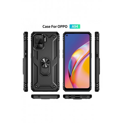 Newface Oppo Reno 5 Lite Kılıf Sofya Yüzüklü Silikon Kapak - Siyah Newface Oppo Reno 5 Lite Kılıf Sofya Yüzüklü Silikon Kapak - Siyah