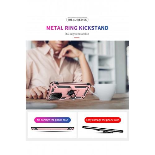Newface Xiaomi Poco F3 Kılıf Sofya Yüzüklü Silikon Kapak - Rose Newface Xiaomi Poco F3 Kılıf Sofya Yüzüklü Silikon Kapak - Rose