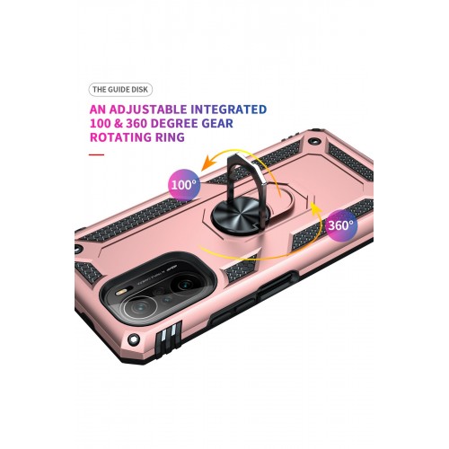 Newface Xiaomi Poco F3 Kılıf Sofya Yüzüklü Silikon Kapak - Rose Newface Xiaomi Poco F3 Kılıf Sofya Yüzüklü Silikon Kapak - Rose