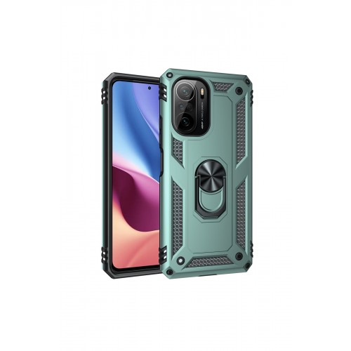 Newface Xiaomi Poco F3 Kılıf Sofya Yüzüklü Silikon Kapak - Yeşil Newface Xiaomi Poco F3 Kılıf Sofya Yüzüklü Silikon Kapak - Yeşil