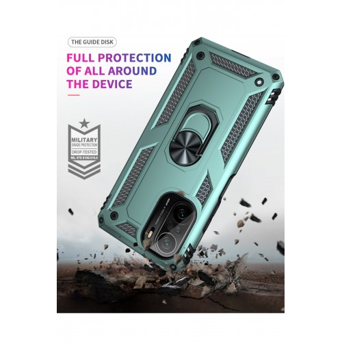 Newface Xiaomi Poco F3 Kılıf Sofya Yüzüklü Silikon Kapak - Yeşil Newface Xiaomi Poco F3 Kılıf Sofya Yüzüklü Silikon Kapak - Yeşil