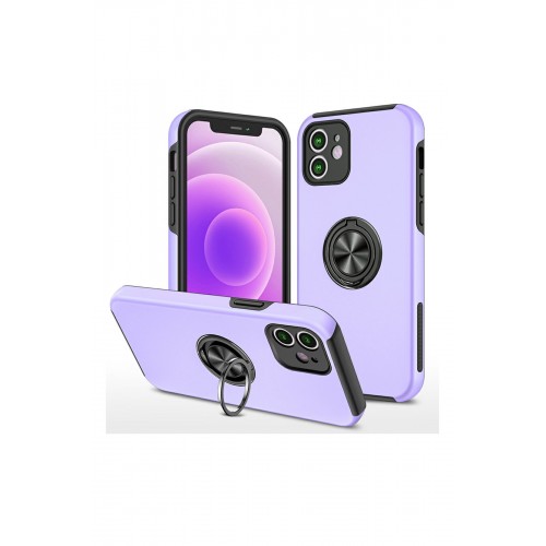Newface iPhone 12 Mini Kılıf Elit Yüzüklü Kapak - Mor Newface iPhone 12 Mini Kılıf Elit Yüzüklü Kapak - Mor