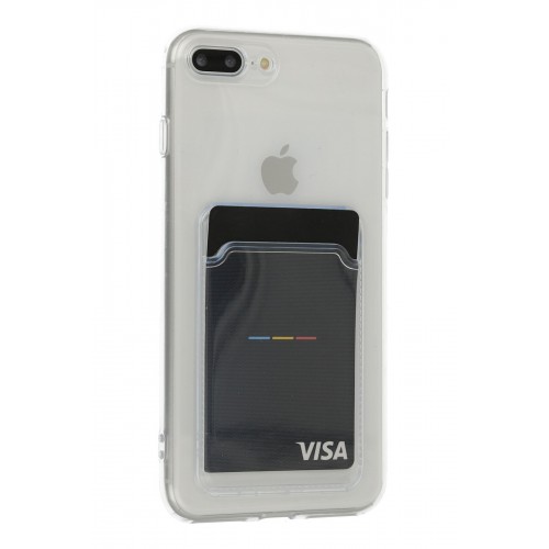 Newface iPhone 8 Plus Kılıf Kart Şeffaf Silikon - Şeffaf Newface iPhone 8 Plus Kılıf Kart Şeffaf Silikon - Şeffaf