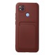 Newface Xiaomi Redmi 9C Kılıf Kelvin Kartvizitli Silikon - Bordo Newface Xiaomi Redmi 9C Kılıf Kelvin Kartvizitli Silikon - Bordo