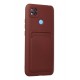 Newface Xiaomi Redmi 9C Kılıf Kelvin Kartvizitli Silikon - Bordo Newface Xiaomi Redmi 9C Kılıf Kelvin Kartvizitli Silikon - Bordo