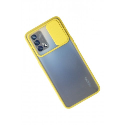 Newface Oppo A74 4G Kılıf Palm Buzlu Kamera Sürgülü Silikon - Sarı Newface Oppo A74 4G Kılıf Palm Buzlu Kamera Sürgülü Silikon - Sarı
