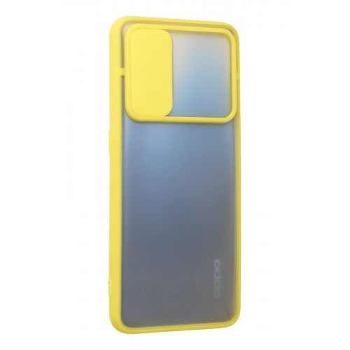 Newface Oppo A74 4G Kılıf Palm Buzlu Kamera Sürgülü Silikon - Sarı Newface Oppo A74 4G Kılıf Palm Buzlu Kamera Sürgülü Silikon - Sarı