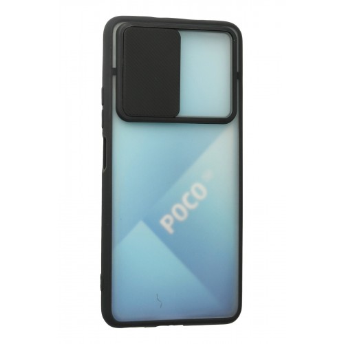 Newface Xiaomi Redmi K40 Kılıf Palm Buzlu Kamera Sürgülü Silikon - Siyah Newface Xiaomi Redmi K40 Kılıf Palm Buzlu Kamera Sürgülü Silikon - Siyah