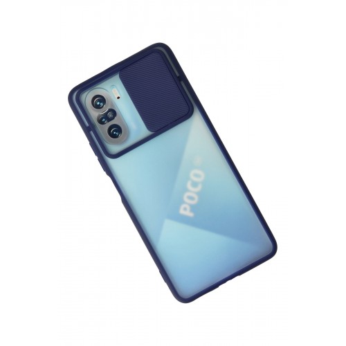 Newface Xiaomi Redmi K40 Kılıf Palm Buzlu Kamera Sürgülü Silikon - Lacivert Newface Xiaomi Redmi K40 Kılıf Palm Buzlu Kamera Sürgülü Silikon - Lacivert