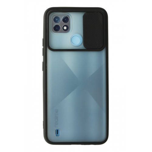 Newface Realme C21 Kılıf Palm Buzlu Kamera Sürgülü Silikon - Siyah Newface Realme C21 Kılıf Palm Buzlu Kamera Sürgülü Silikon - Siyah