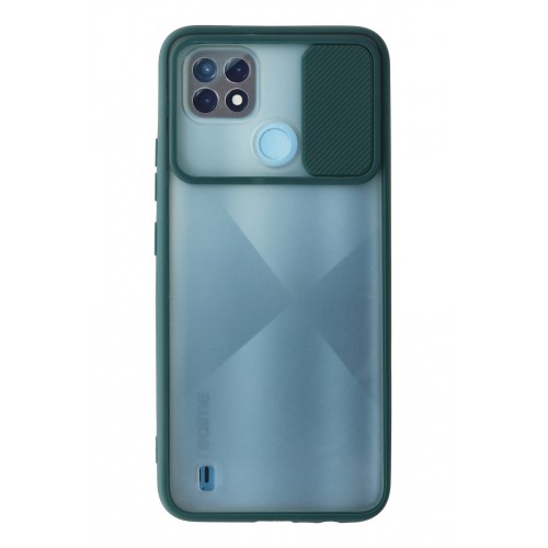 Newface Realme C21 Kılıf Palm Buzlu Kamera Sürgülü Silikon - Yeşil Newface Realme C21 Kılıf Palm Buzlu Kamera Sürgülü Silikon - Yeşil