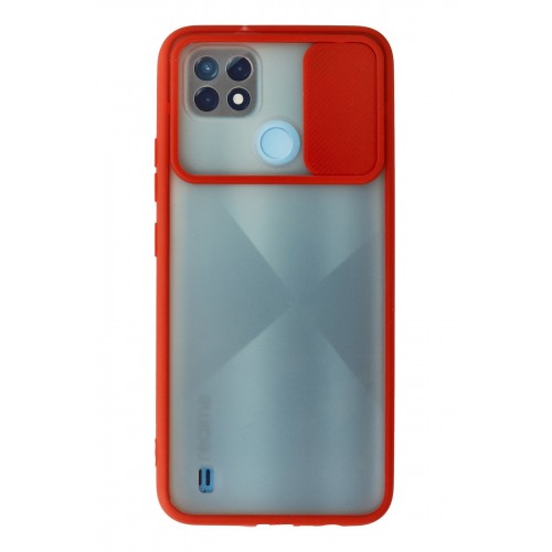 Newface Realme C21 Kılıf Palm Buzlu Kamera Sürgülü Silikon - Kırmızı Newface Realme C21 Kılıf Palm Buzlu Kamera Sürgülü Silikon - Kırmızı