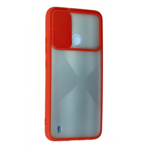 Newface Realme C21 Kılıf Palm Buzlu Kamera Sürgülü Silikon - Kırmızı Newface Realme C21 Kılıf Palm Buzlu Kamera Sürgülü Silikon - Kırmızı