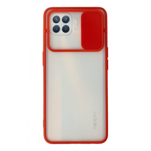 Newface Oppo Reno 4 Lite Kılıf Palm Buzlu Kamera Sürgülü Silikon - Kırmızı Newface Oppo Reno 4 Lite Kılıf Palm Buzlu Kamera Sürgülü Silikon - Kırmızı