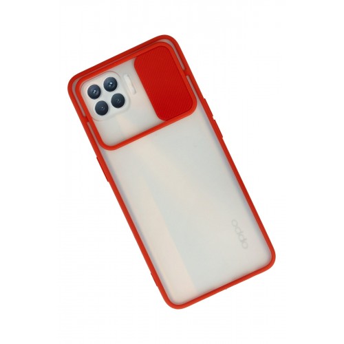 Newface Oppo Reno 4 Lite Kılıf Palm Buzlu Kamera Sürgülü Silikon - Kırmızı Newface Oppo Reno 4 Lite Kılıf Palm Buzlu Kamera Sürgülü Silikon - Kırmızı