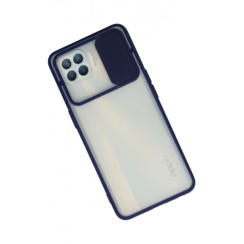 Newface Oppo Reno 4 Lite Kılıf Palm Buzlu Kamera Sürgülü Silikon - Lacivert Newface Oppo Reno 4 Lite Kılıf Palm Buzlu Kamera Sürgülü Silikon - Lacivert