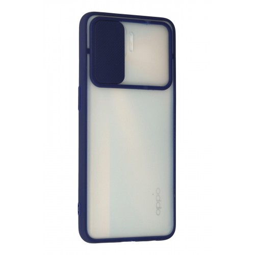 Newface Oppo Reno 4 Lite Kılıf Palm Buzlu Kamera Sürgülü Silikon - Lacivert Newface Oppo Reno 4 Lite Kılıf Palm Buzlu Kamera Sürgülü Silikon - Lacivert