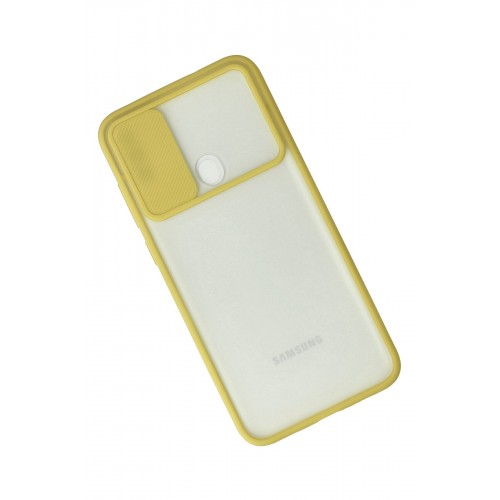 Newface Samsung Galaxy A11 Kılıf Palm Buzlu Kamera Sürgülü Silikon - Sarı Newface Samsung Galaxy A11 Kılıf Palm Buzlu Kamera Sürgülü Silikon - Sarı