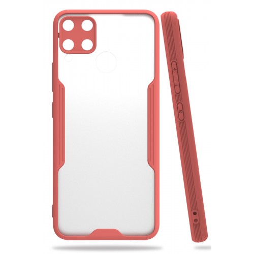 Newface Realme C15 Kılıf Platin Silikon - Pembe Newface Realme C15 Kılıf Platin Silikon - Pembe