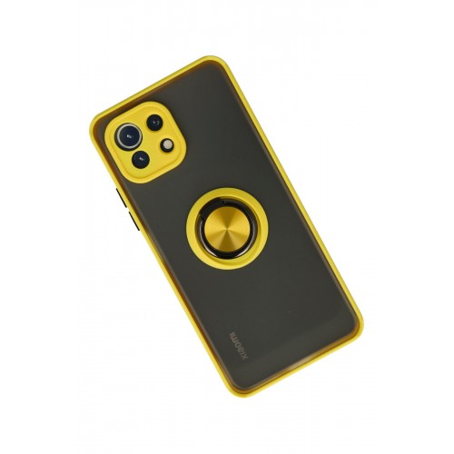 Newface Xiaomi Mİ 11 Lite Kılıf Montreal Yüzüklü Silikon Kapak - Sarı Newface Xiaomi Mİ 11 Lite Kılıf Montreal Yüzüklü Silikon Kapak - Sarı