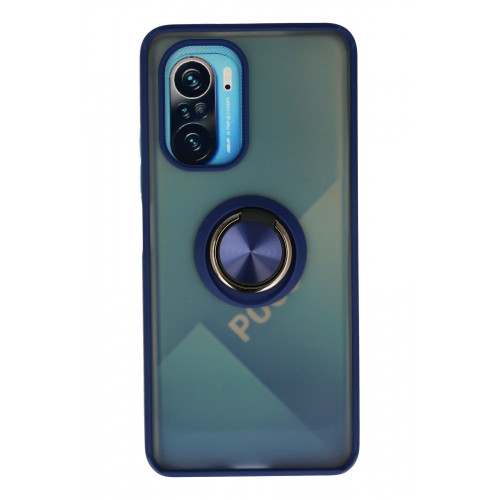 Newface Xiaomi Mi 11i Kılıf Montreal Yüzüklü Silikon Kapak - Lacivert