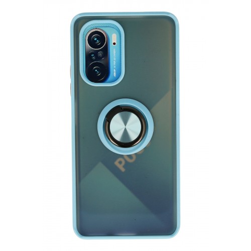 Newface Xiaomi Redmi K40 Pro Kılıf Montreal Yüzüklü Silikon Kapak - Buz Mavi Newface Xiaomi Redmi K40 Pro Kılıf Montreal Yüzüklü Silikon Kapak - Buz Mavi