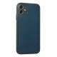Newface iPhone 12 Kılıf Coco Deri Silikon Kapak - Mavi