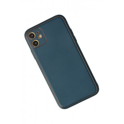 Newface iPhone 12 Kılıf Coco Deri Silikon Kapak - Mavi Newface iPhone 12 Kılıf Coco Deri Silikon Kapak - Mavi