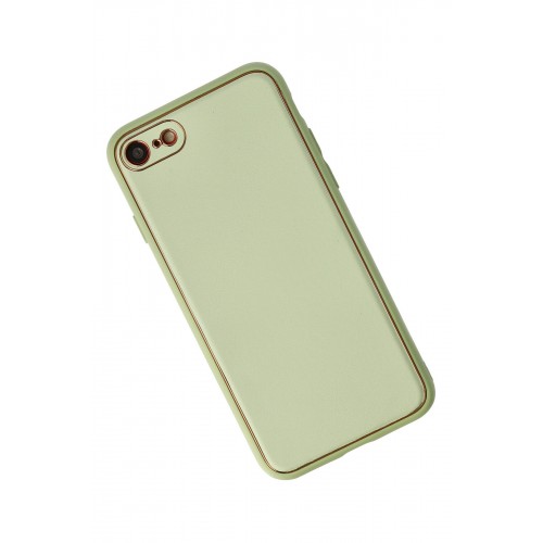 Newface iPhone 8 Kılıf Coco Deri Silikon Kapak - Açık Yeşil Newface iPhone 8 Kılıf Coco Deri Silikon Kapak - Açık Yeşil
