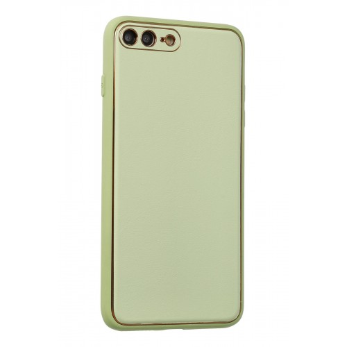 Newface iPhone 7 Plus Kılıf Coco Deri Silikon Kapak - Açık Yeşil Newface iPhone 7 Plus Kılıf Coco Deri Silikon Kapak - Açık Yeşil