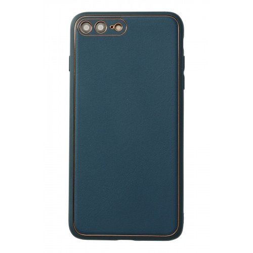 Newface iPhone 8 Plus Kılıf Coco Deri Silikon Kapak - Mavi Newface iPhone 8 Plus Kılıf Coco Deri Silikon Kapak - Mavi