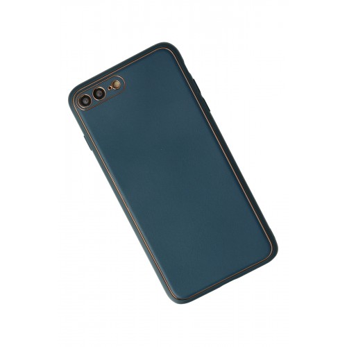 Newface iPhone 8 Plus Kılıf Coco Deri Silikon Kapak - Mavi Newface iPhone 8 Plus Kılıf Coco Deri Silikon Kapak - Mavi