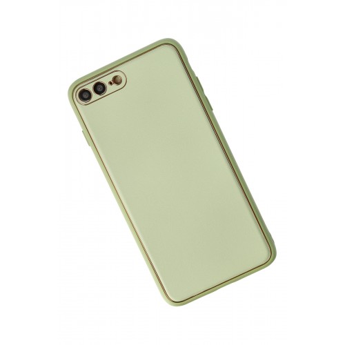 Newface iPhone 8 Plus Kılıf Coco Deri Silikon Kapak - Açık Yeşil Newface iPhone 8 Plus Kılıf Coco Deri Silikon Kapak - Açık Yeşil