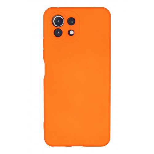 Newface Xiaomi Mİ 11 Lite Kılıf Nano içi Kadife Silikon - Turuncu Newface Xiaomi Mİ 11 Lite Kılıf Nano içi Kadife Silikon - Turuncu