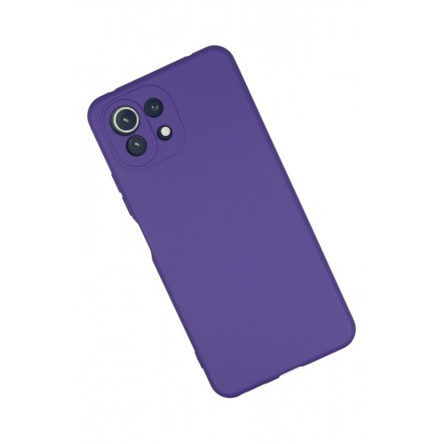 Newface Xiaomi Mİ 11 Lite Kılıf Nano içi Kadife Silikon - Mor Newface Xiaomi Mİ 11 Lite Kılıf Nano içi Kadife Silikon - Mor