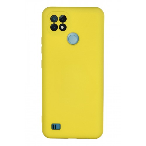 Newface Realme C21 Kılıf Nano içi Kadife Silikon - Sarı Newface Realme C21 Kılıf Nano içi Kadife Silikon - Sarı