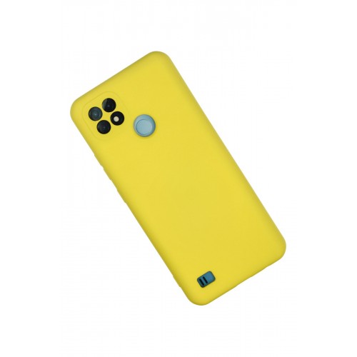 Newface Realme C21 Kılıf Nano içi Kadife Silikon - Sarı Newface Realme C21 Kılıf Nano içi Kadife Silikon - Sarı
