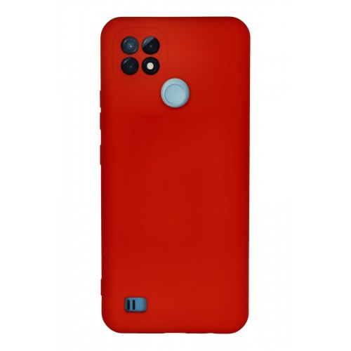 Newface Realme C21 Kılıf Nano içi Kadife Silikon - Kırmızı Newface Realme C21 Kılıf Nano içi Kadife Silikon - Kırmızı